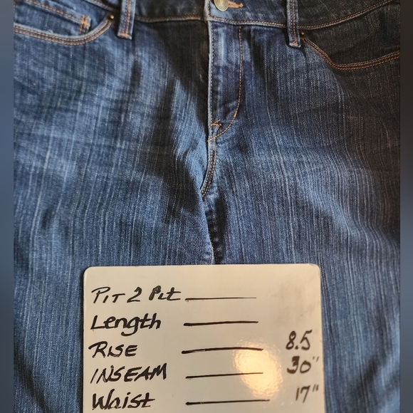 LOFT Blue Modern Straight 5 Pocket Denim Jeans SZ 8 - Picture 5 of 5